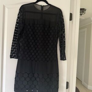 Black Long Sleeve Sheath Cocktail Dress